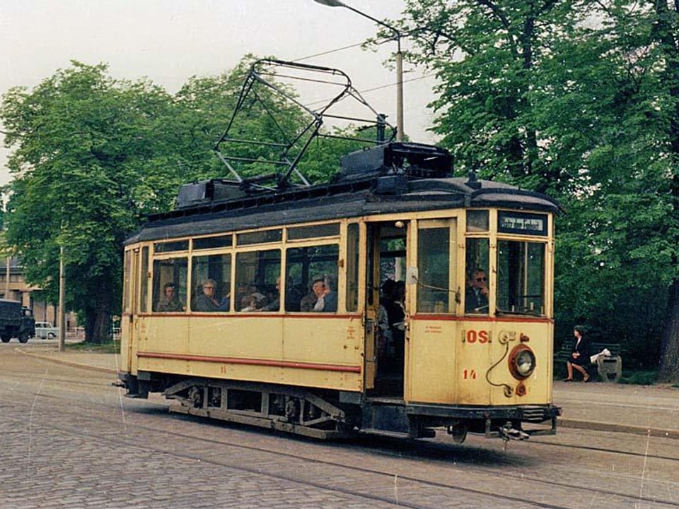 Historische Aufnahme Strassenbahn Naumburg