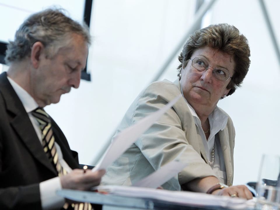 Eine Aufnahme von Susy Brüschweiler während einer Sitzung. (keystone)