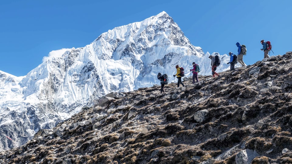 Wanderer am Himalaya