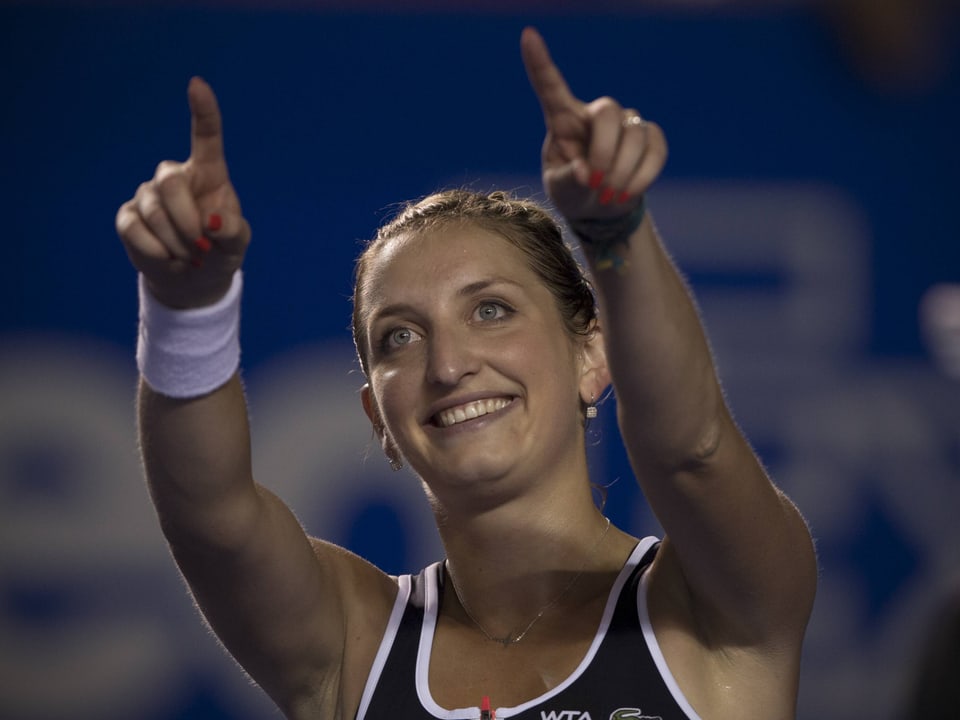 Bacsinszky bejubelt ihren Turniersieg in Acapulco 