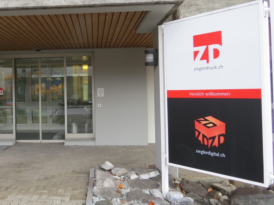Eingang der Druckerei Ziegler in Winterthur