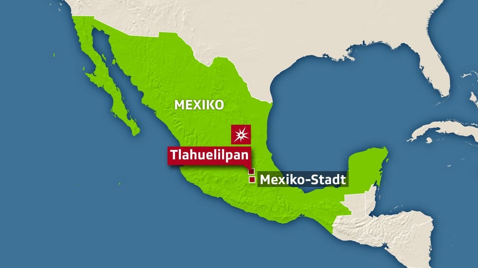 Karte von Mexiko.