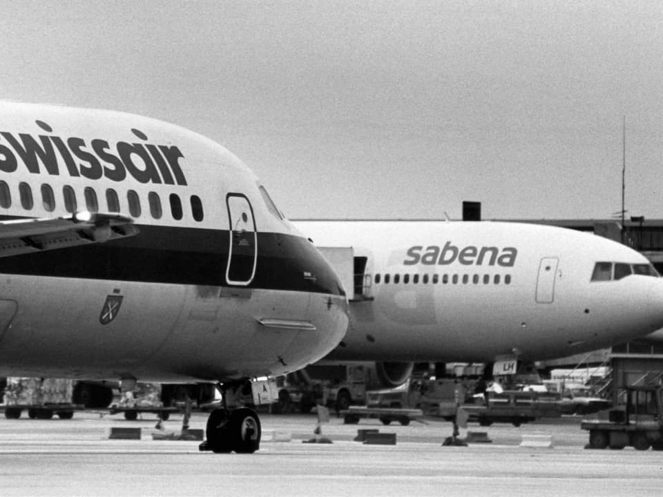 Swissair- und Sabena-Maschine.