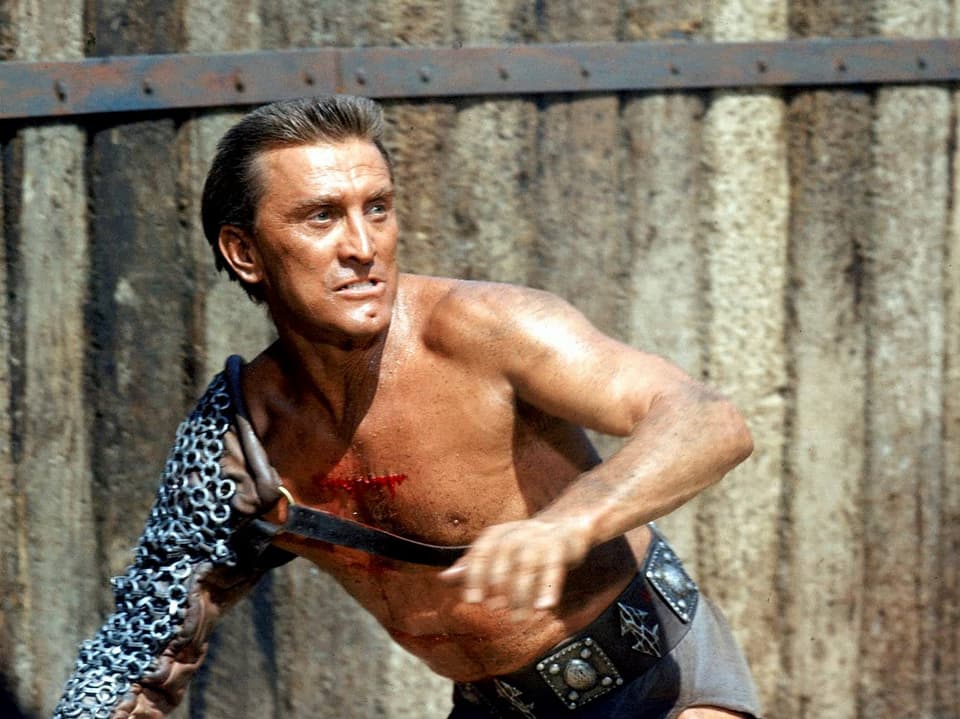 Kirk Douglas als Gladiator Spartacus im Jahr 1960.