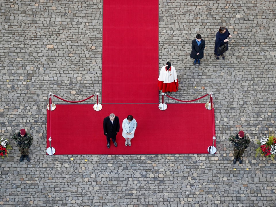 Roter Teppich für den österreichischen Präsidenten in Bern.