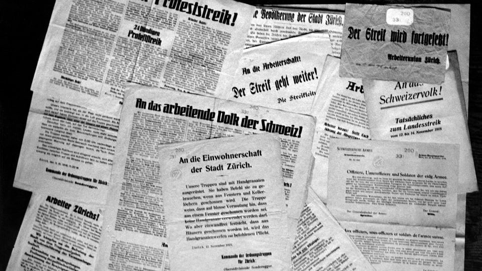 Das schrieb die Schweizer Presse 1918 über den Landesstreik
