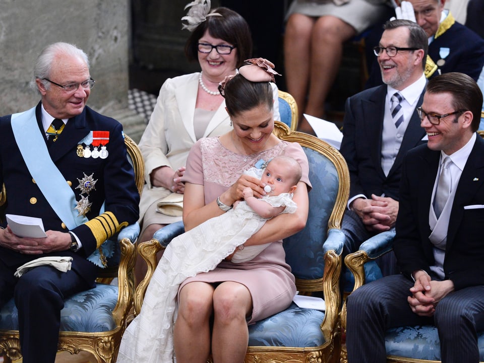 Carl Gustaf, Prinzessin Victoria, Prinzessin Estelle und Prinz Daniel