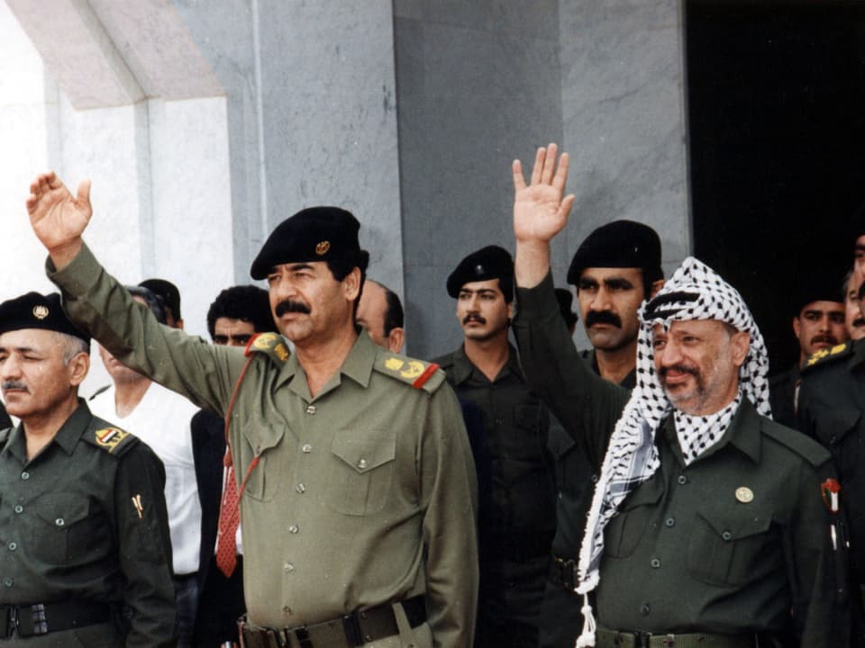 Hussein und Arafat