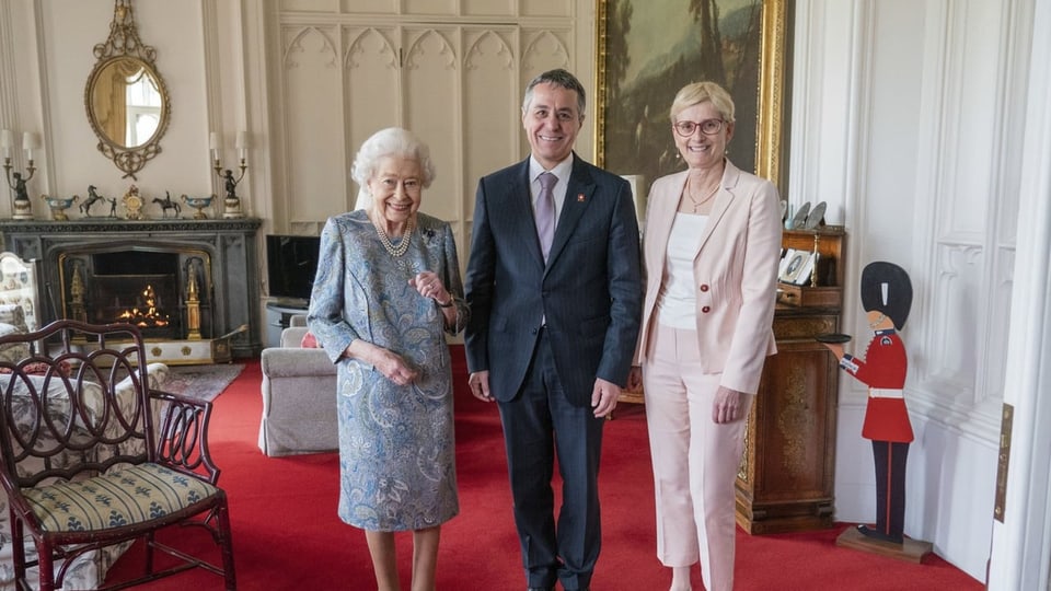 Bundespräsident Ignazio Cassis und seine Frau zu Besuch bei Queen Elizabeth II. auf Schloss Windsor 