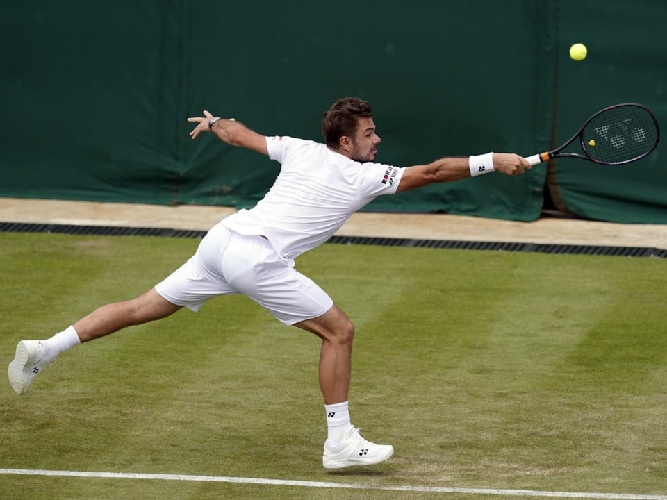 Stan Wawrinka bei einer Rückhand