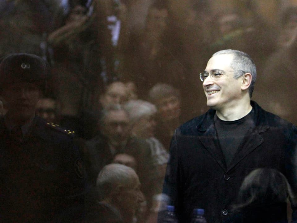 Porträt von einem strahlenden Michail Chodorkowski 