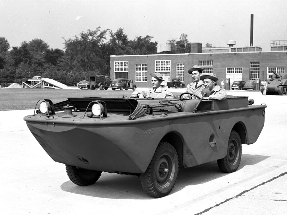 Ein Ford-Amphibienfahzeug von 1942.
