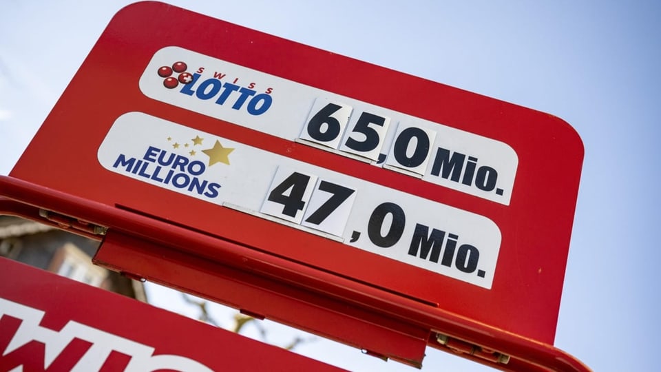 Rekordgewinn - Ein Glückspilz gewinnt fast 65 Millionen Franken im