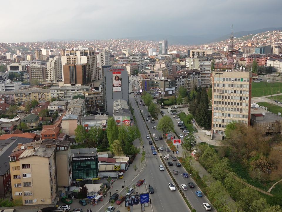 Ausblick über Pristina.