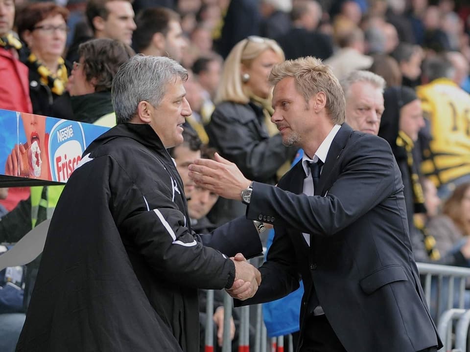 Muss FCB-Trainer Thorsten Fink zum Titel gratulieren Muss FCB-Trainer Thorsten Fink zum Titel gratulieren: Petkovic.