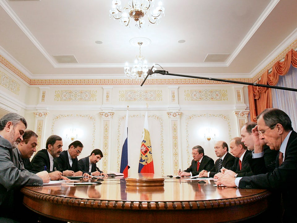 Bilaterales Treffen von Iran und Russland in Moskau. 