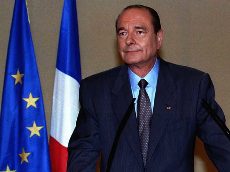Chirac bei einer Rede