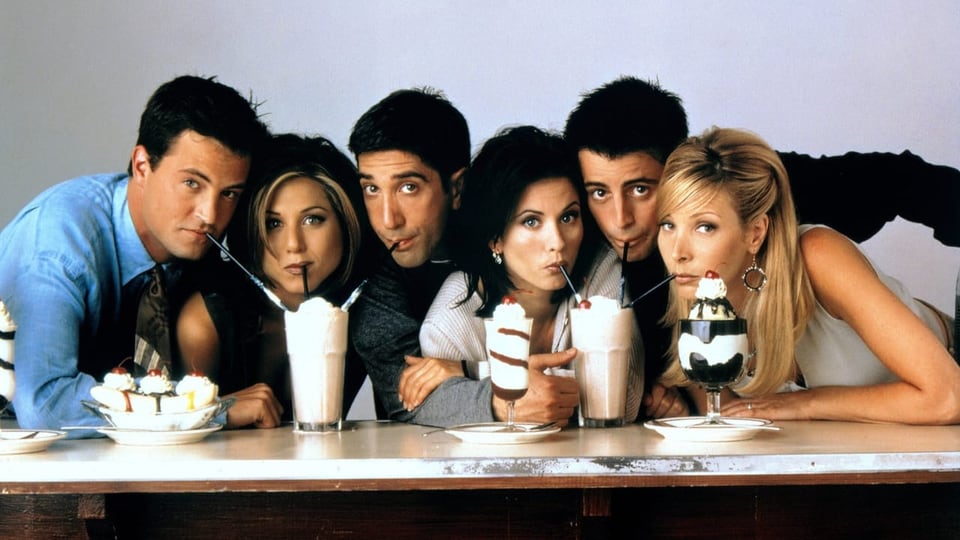 Der Cast der Fernsehserie Friends.