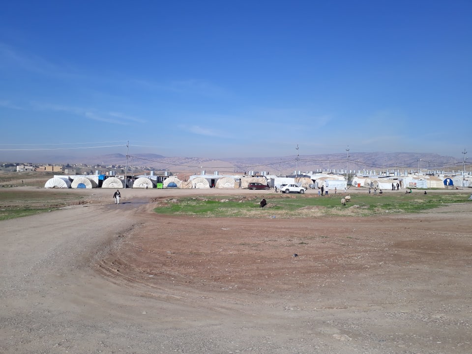 Das Flüchtlingslager von aussen betrachtet