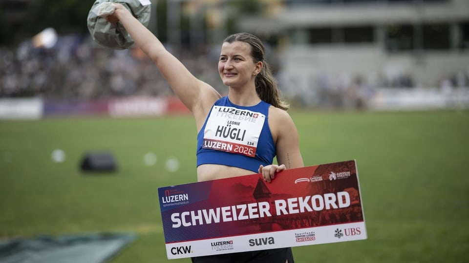 Spitzenleichtathletik Luzern - Speerwerferin Hügli stellt Schweizer Rekord auf