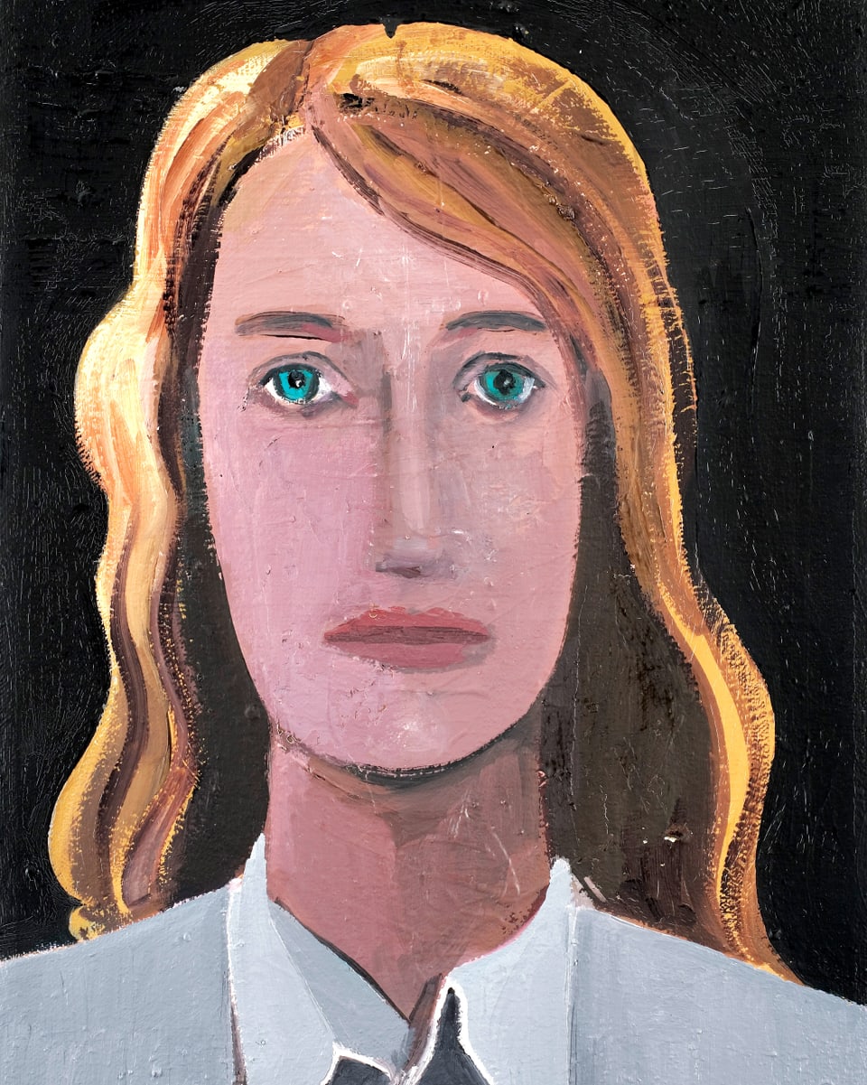Christoph Ruckhäberle: «Mädchen», 2004, Öl auf Leinwand, 40 x 30,2 cm.