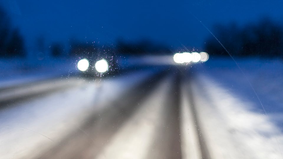 Schneebedeckte Strassen im Kanton Zürich im vergangenen Januar