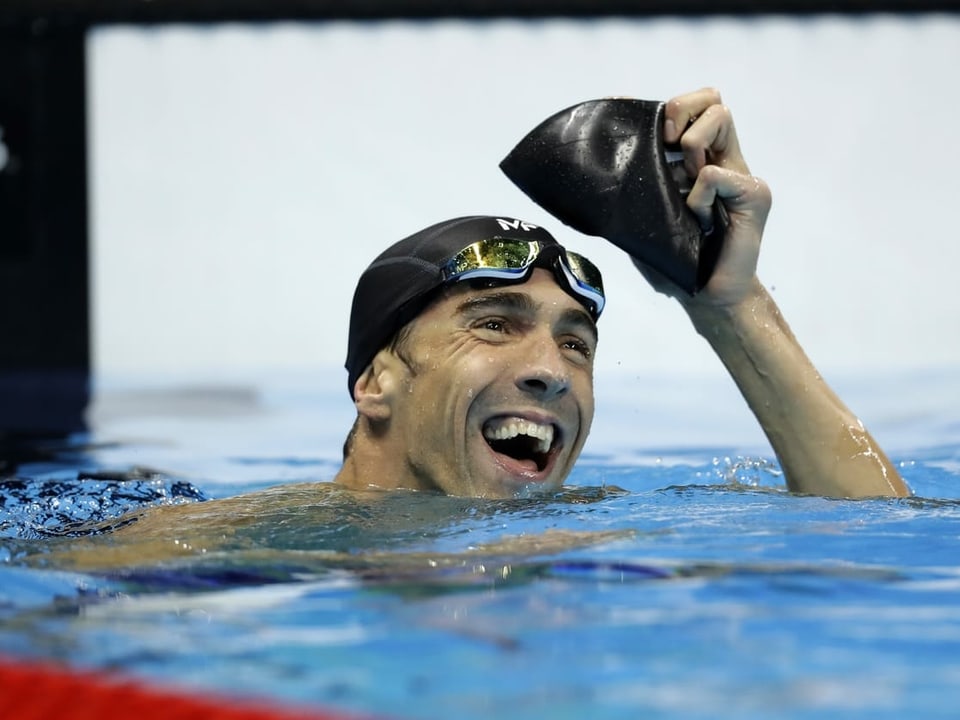 Ein lachender Michael Phelps.