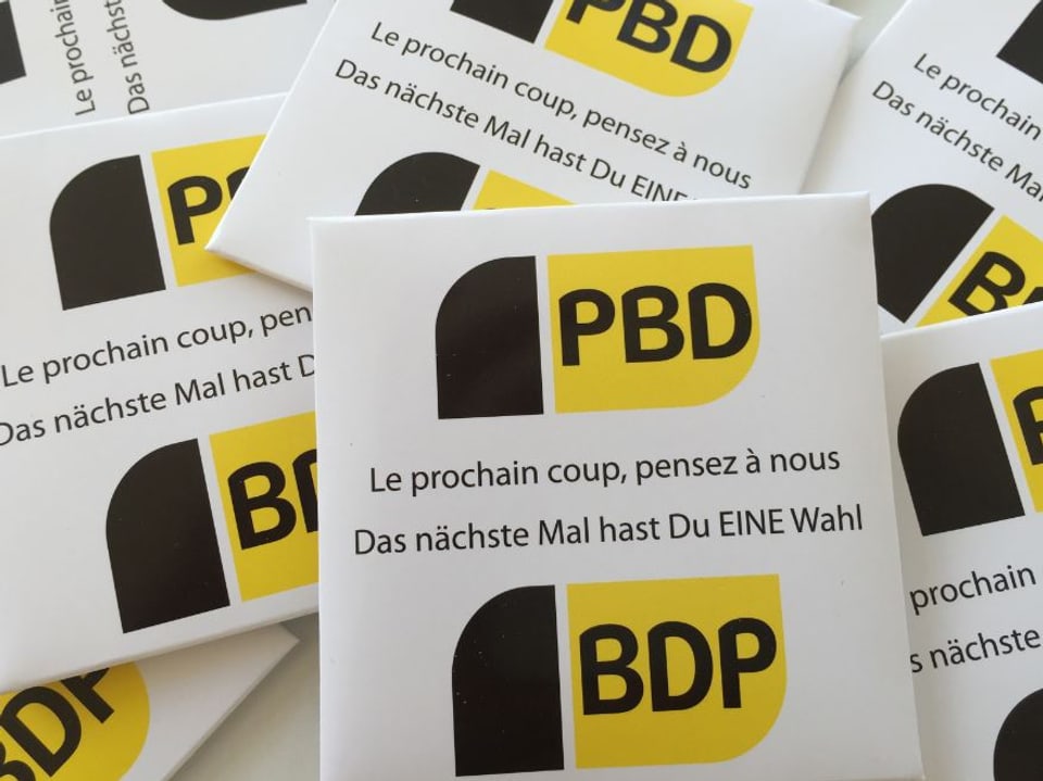 Kondome mit dem Logo der BDP.