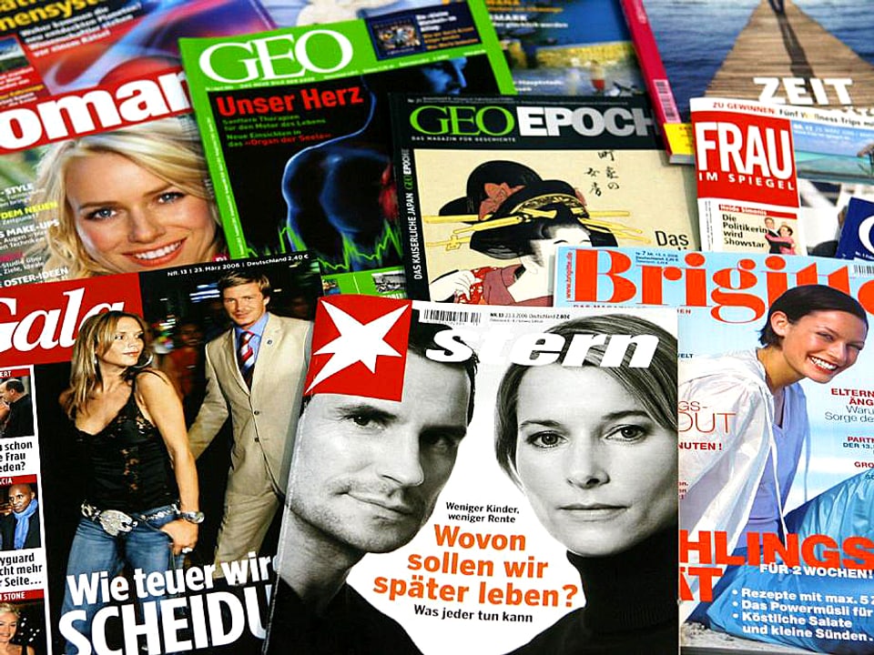 Eine Auswahl deutscher Magazine