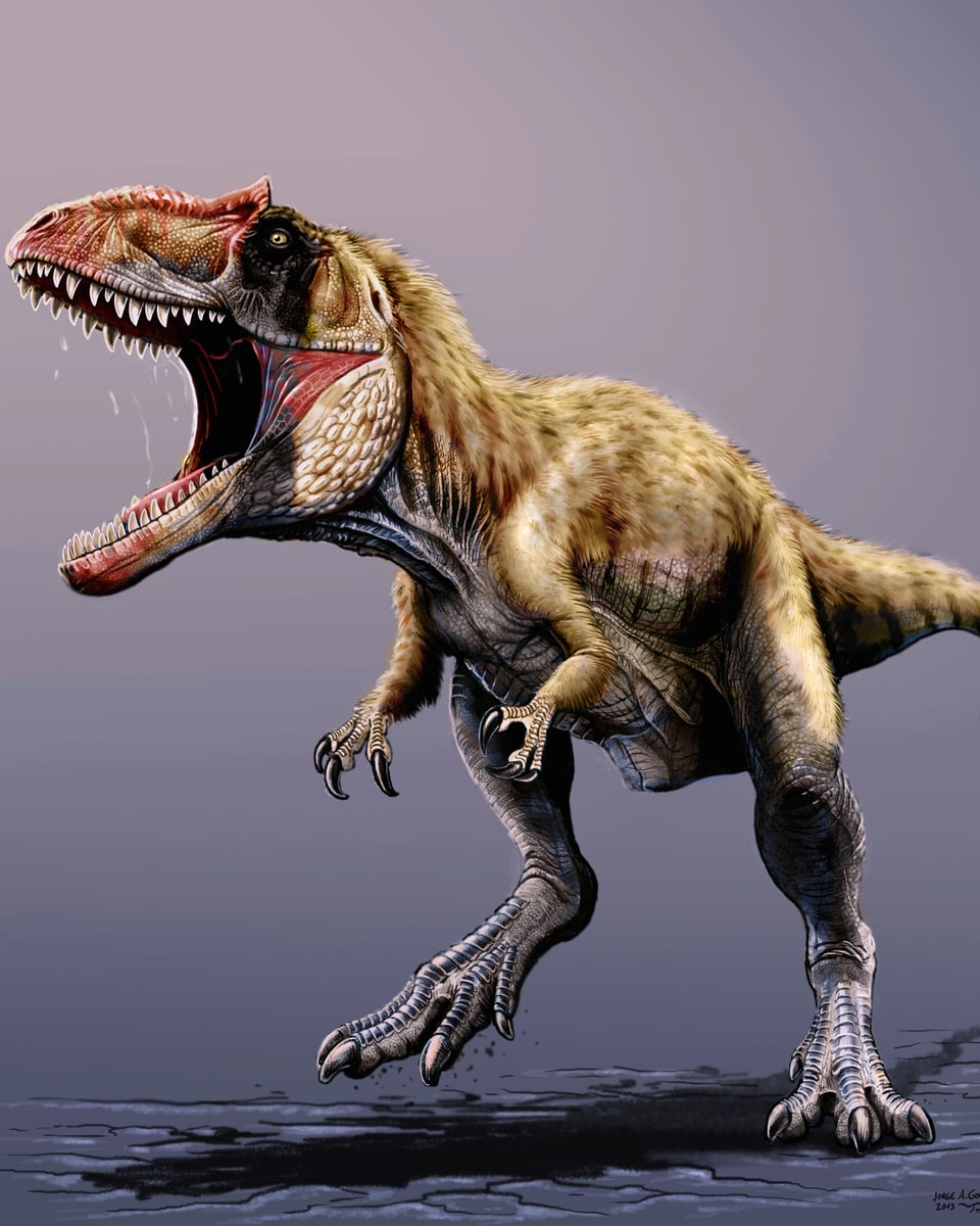 Künstlerische Darstellung des Dinosauriers, dessen Überreste schon im Jahr 2008 entdeckt wurden.