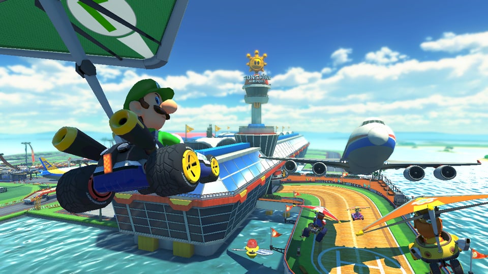 Luigi blickt eiskalt nach hinten.
