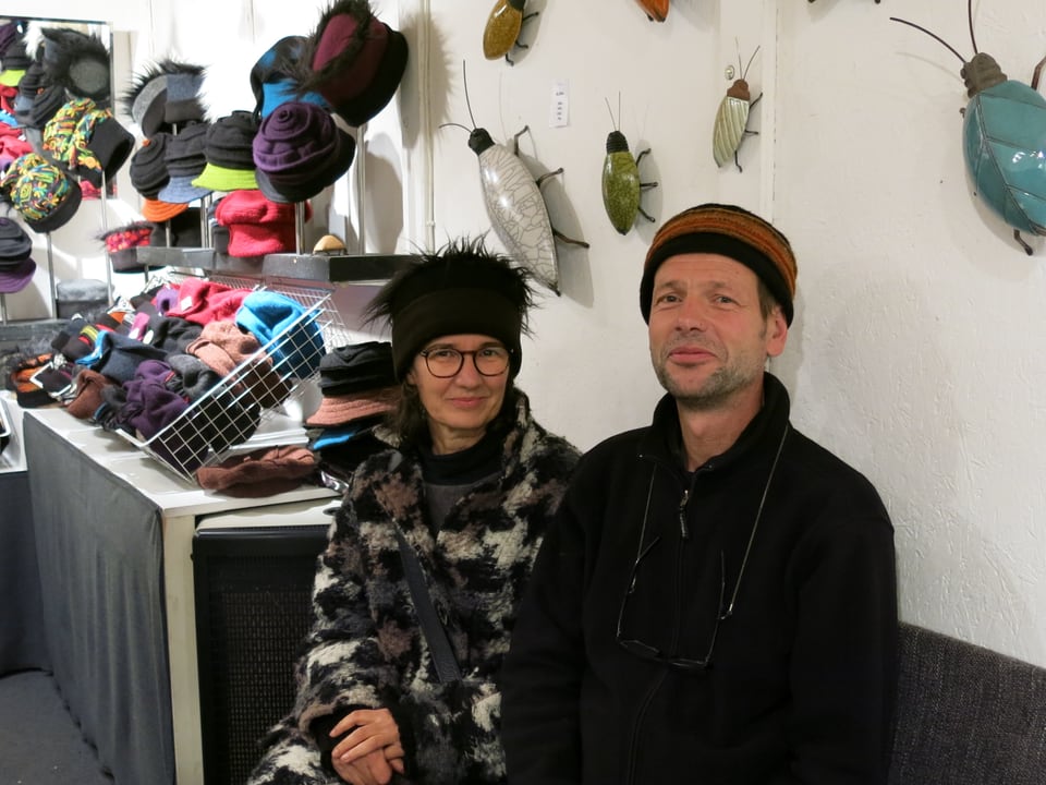 Monica Wenk und Martin Freiburghaus in ihrem Markthaus.