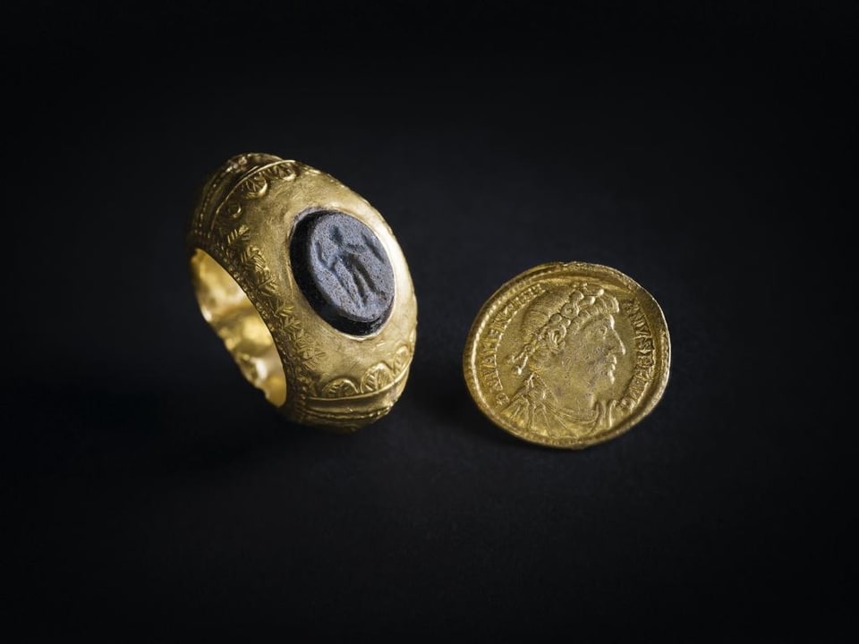 Goldfunde aus einer römischen Villa in Pratteln.