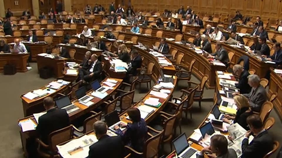 Blick in den Nationalratssaal während der Energiedebatte im November 2014.