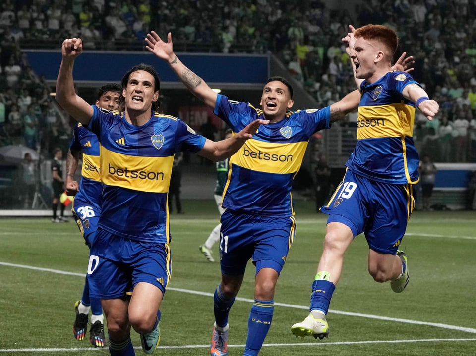 Die Boca Juniors um Starspieler Edinson Cavani freuen sich über den Finaleinzug
