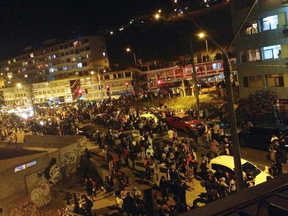 Evakuierung in der Stadt Antofagasta.