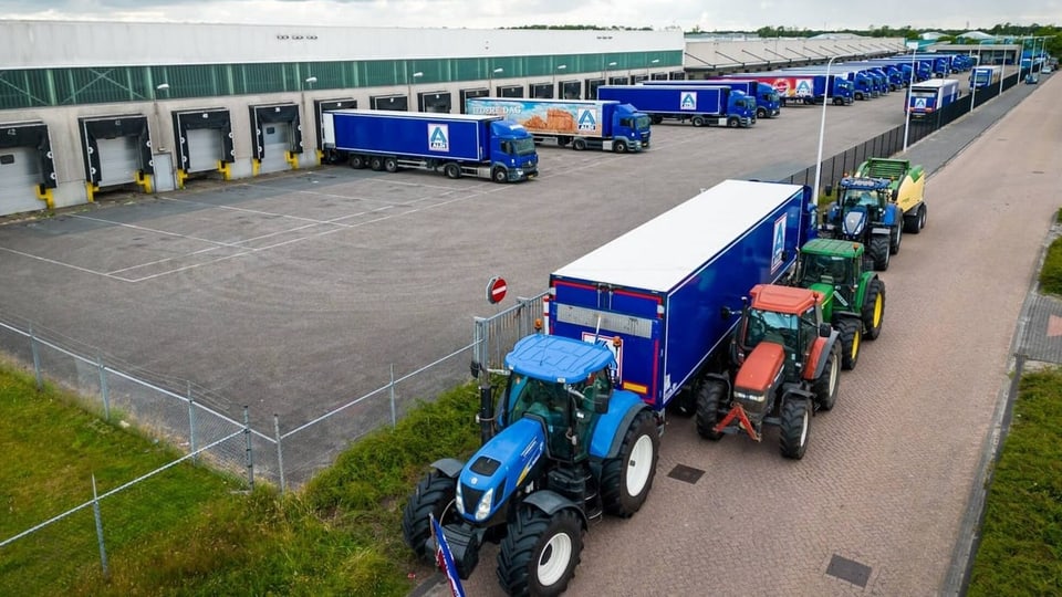 Blockade in Drachten.