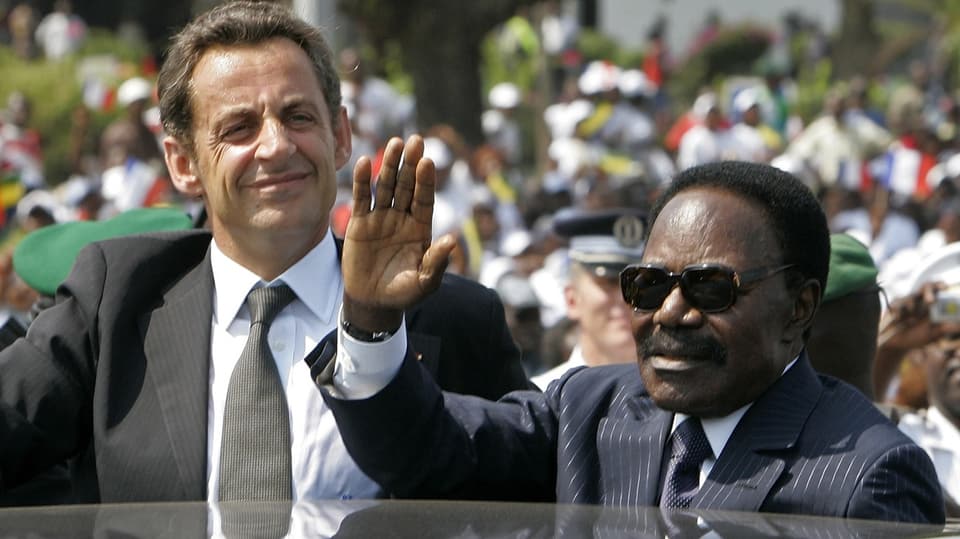 Ali Bongo 2007 mit dem damaligen französischen Präsidenten Nicolas Sarkozy.