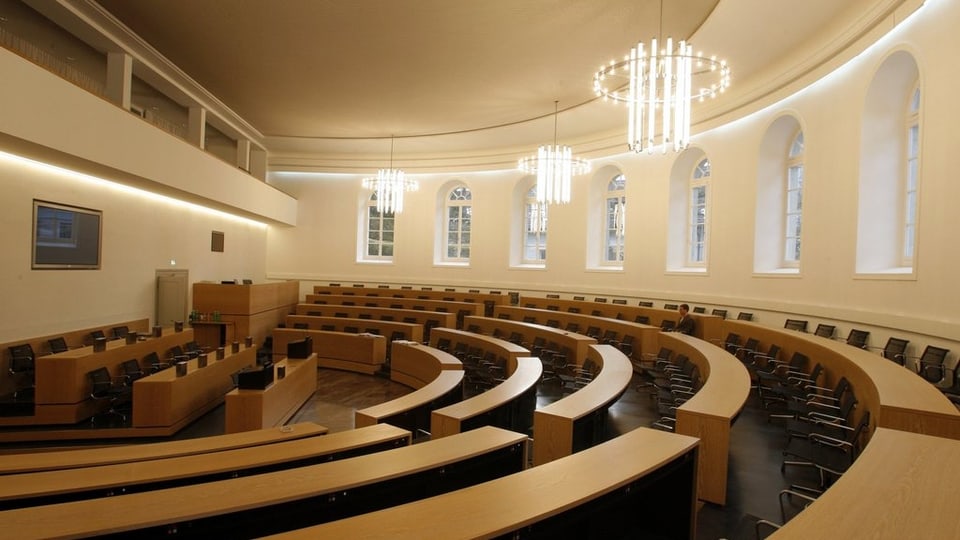 Der leere Grossratssaal in Aarau