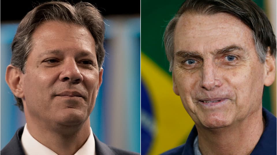 Haddad und Bolsonaro. 