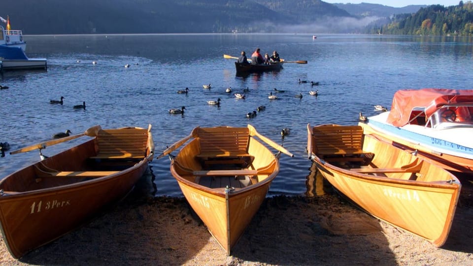 Ein Ruderboot auf dem Titisee.