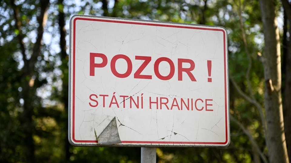 Information sign on the Czech-Slovak border.