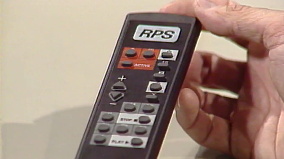 Im Programm vor- und zurückspulen dank RPS-Fernbedienung (1. April 1987)