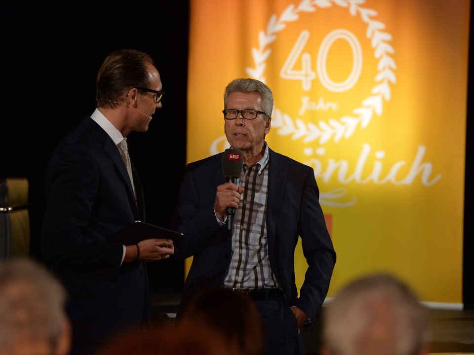 Christian Zeugin im Gespräch mit Walter Kälin.