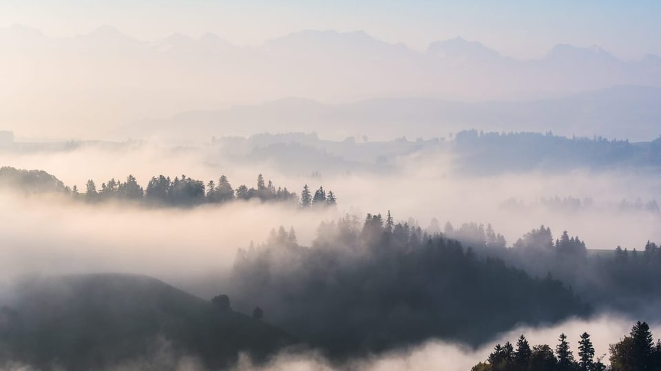 Emmental/BE Nebel über dem Emmental