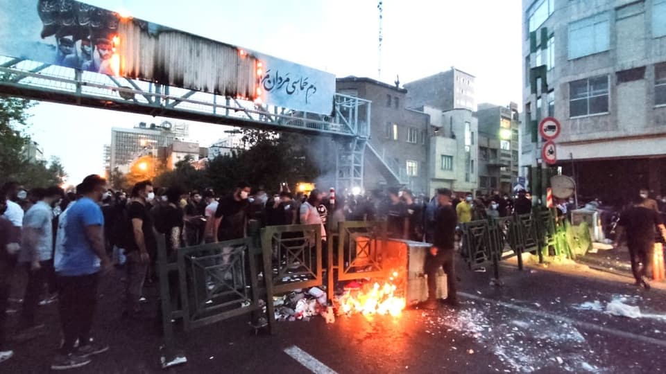 Protest gegen das Regime in Teheran, 21. September 2022.