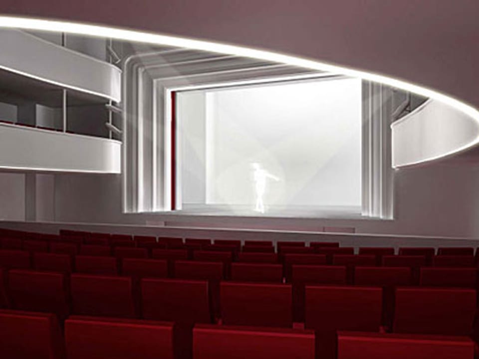 Fotomontage des sanierten Theatersaals des Stadttheaters Solothurn