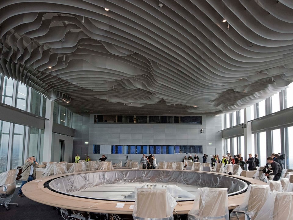 Ein Raum im neuen EZB-Gebäude
