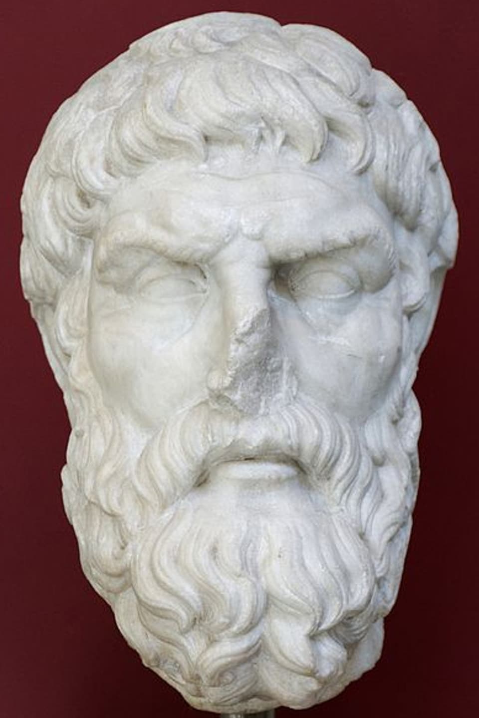 Marmorkopf des Philosophen Epikur