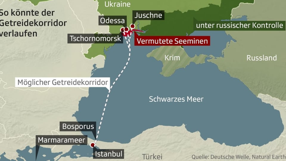 Karte vom Schwarzen Meer